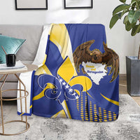 Bosnia and Herzegovina Independence Day Blanket Zlatni Ljiljan Map With Eagle Proud