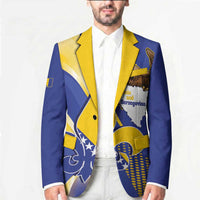 Bosnia and Herzegovina Independence Day Blazer Zlatni Ljiljan Map With Eagle Proud