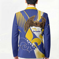 Bosnia and Herzegovina Independence Day Blazer Zlatni Ljiljan Map With Eagle Proud