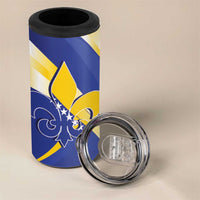 Bosnia and Herzegovina Independence Day 4 in 1 Can Cooler Tumbler Zlatni Ljiljan Map With Eagle Proud