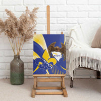 Bosnia and Herzegovina Independence Day Canvas Wall Art Zlatni Ljiljan Map With Eagle Proud