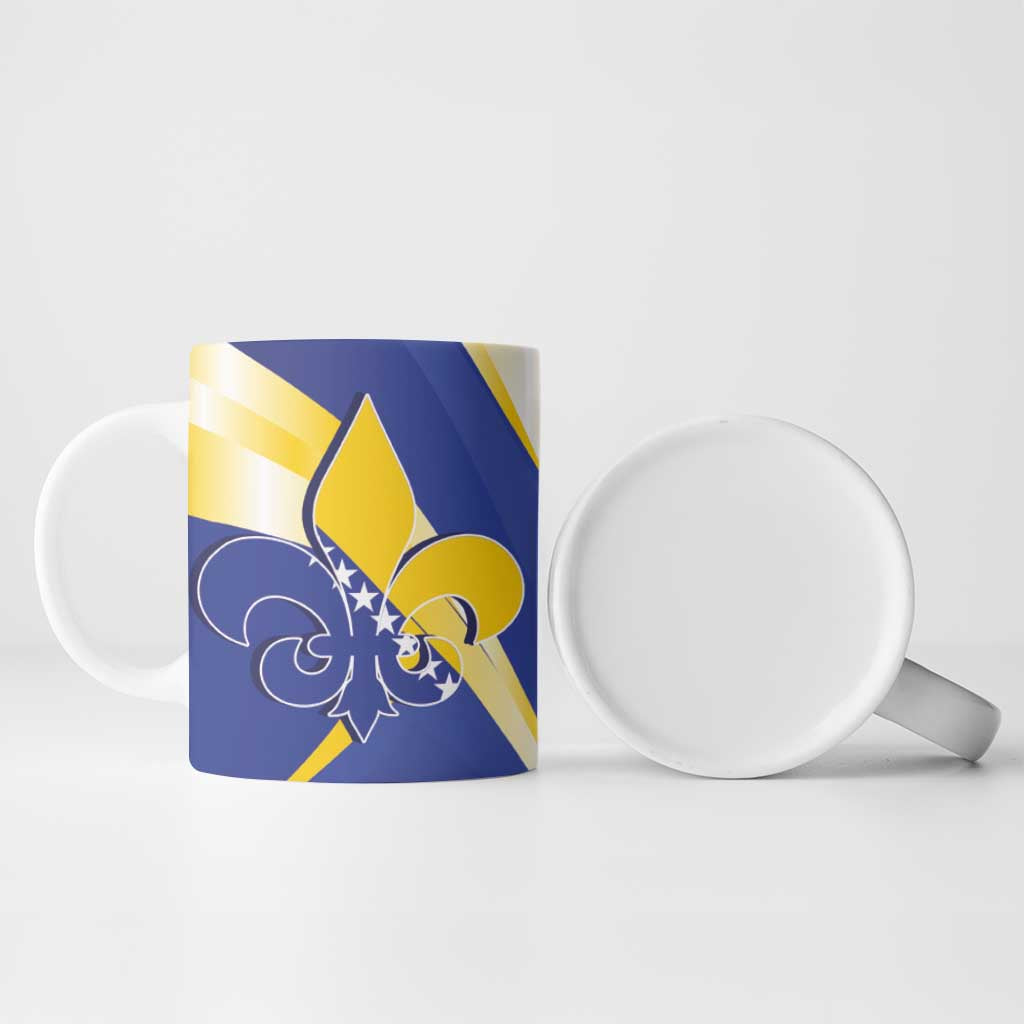 Bosnia and Herzegovina Independence Day Ceramic Mug Zlatni Ljiljan Map With Eagle Proud