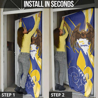 Bosnia and Herzegovina Independence Day Door Cover Zlatni Ljiljan Map With Eagle Proud