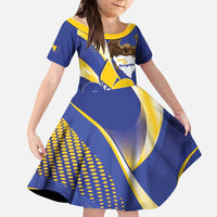 Bosnia and Herzegovina Independence Day Family Matching Off Shoulder Short Dress and Hawaiian Shirt Zlatni Ljiljan Map With Eagle Proud