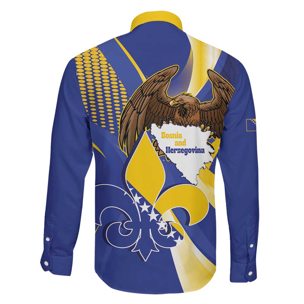 Bosnia and Herzegovina Independence Day Family Matching Puletasi and Hawaiian Shirt Zlatni Ljiljan Map With Eagle Proud