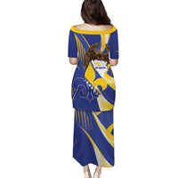 Bosnia and Herzegovina Independence Day Family Matching Puletasi and Hawaiian Shirt Zlatni Ljiljan Map With Eagle Proud