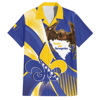 Bosnia and Herzegovina Independence Day Family Matching Summer Maxi Dress and Hawaiian Shirt Zlatni Ljiljan Map With Eagle Proud