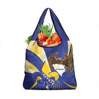 Bosnia and Herzegovina Independence Day Grocery Bag Zlatni Ljiljan Map With Eagle Proud