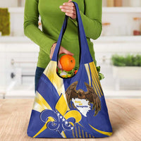 Bosnia and Herzegovina Independence Day Grocery Bag Zlatni Ljiljan Map With Eagle Proud