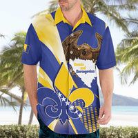 Bosnia and Herzegovina Independence Day Hawaiian Shirt Zlatni Ljiljan Map With Eagle Proud