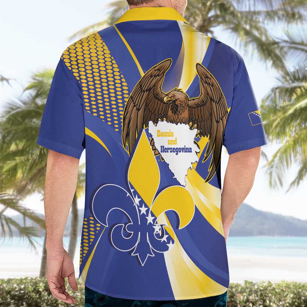Bosnia and Herzegovina Independence Day Hawaiian Shirt Zlatni Ljiljan Map With Eagle Proud