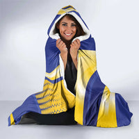 Bosnia and Herzegovina Independence Day Hooded Blanket Zlatni Ljiljan Map With Eagle Proud