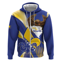 Bosnia and Herzegovina Independence Day Hoodie Zlatni Ljiljan Map With Eagle Proud