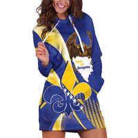 Bosnia and Herzegovina Independence Day Hoodie Dress Zlatni Ljiljan Map With Eagle Proud