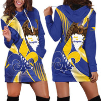 Bosnia and Herzegovina Independence Day Hoodie Dress Zlatni Ljiljan Map With Eagle Proud