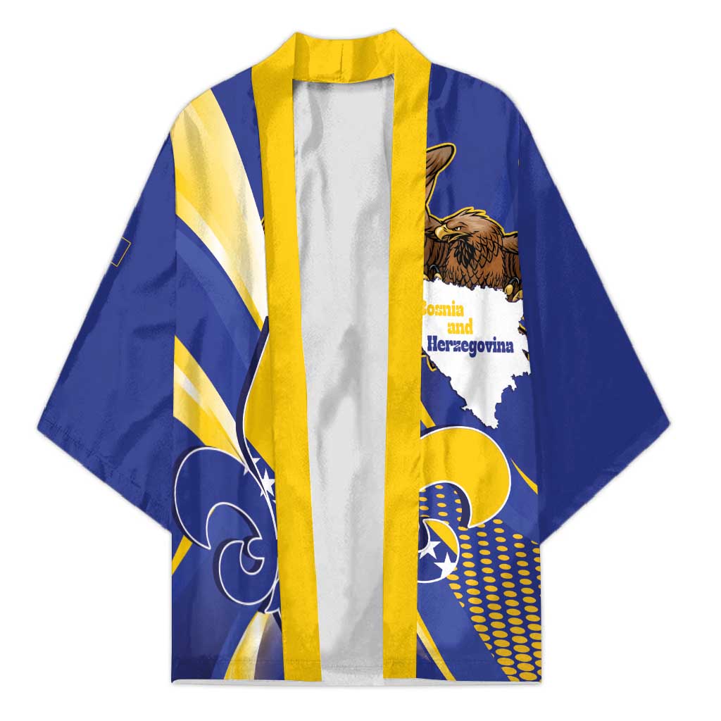 Bosnia and Herzegovina Independence Day Kimono Zlatni Ljiljan Map With Eagle Proud