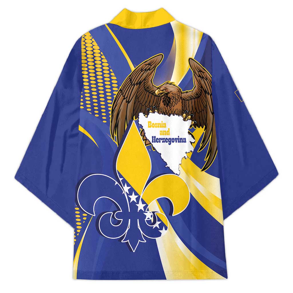 Bosnia and Herzegovina Independence Day Kimono Zlatni Ljiljan Map With Eagle Proud