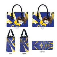 Bosnia and Herzegovina Independence Day Leather Bag Zlatni Ljiljan Map With Eagle Proud