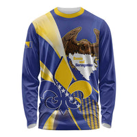 Bosnia and Herzegovina Independence Day Long Sleeve Shirt Zlatni Ljiljan Map With Eagle Proud