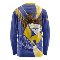 Bosnia and Herzegovina Independence Day Long Sleeve Shirt Zlatni Ljiljan Map With Eagle Proud