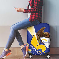 Bosnia and Herzegovina Independence Day Luggage Cover Zlatni Ljiljan Map With Eagle Proud