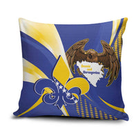 Bosnia and Herzegovina Independence Day Pillow Cover Zlatni Ljiljan Map With Eagle Proud