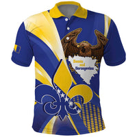 Bosnia and Herzegovina Independence Day Polo Shirt Zlatni Ljiljan Map With Eagle Proud