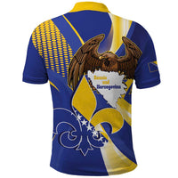 Bosnia and Herzegovina Independence Day Polo Shirt Zlatni Ljiljan Map With Eagle Proud