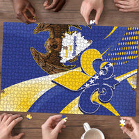Bosnia and Herzegovina Independence Day Puzzle Zlatni Ljiljan Map With Eagle Proud