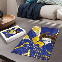 Bosnia and Herzegovina Independence Day Puzzle Zlatni Ljiljan Map With Eagle Proud