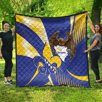 Bosnia and Herzegovina Independence Day Quilt Zlatni Ljiljan Map With Eagle Proud