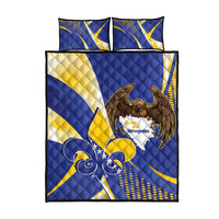 Bosnia and Herzegovina Independence Day Quilt Bed Set Zlatni Ljiljan Map With Eagle Proud