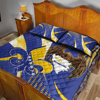 Bosnia and Herzegovina Independence Day Quilt Bed Set Zlatni Ljiljan Map With Eagle Proud