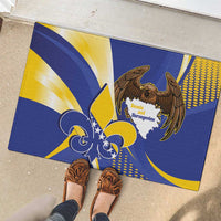 Bosnia and Herzegovina Independence Day Rubber Doormat Zlatni Ljiljan Map With Eagle Proud