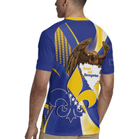 Bosnia and Herzegovina Independence Day Rugby Jersey Zlatni Ljiljan Map With Eagle Proud