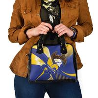 Bosnia and Herzegovina Independence Day Shoulder Handbag Zlatni Ljiljan Map With Eagle Proud