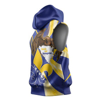 Bosnia and Herzegovina Independence Day Sleeveless Hoodie Zlatni Ljiljan Map With Eagle Proud