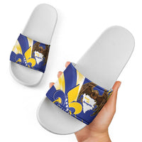 Bosnia and Herzegovina Independence Day Slide Sandals Zlatni Ljiljan Map With Eagle Proud