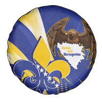 Bosnia and Herzegovina Independence Day Spare Tire Cover Zlatni Ljiljan Map With Eagle Proud