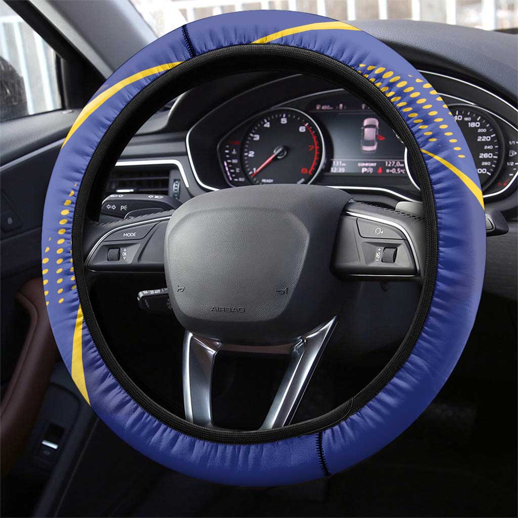 Bosnia and Herzegovina Independence Day Steering Wheel Cover Zlatni Ljiljan Map With Eagle Proud