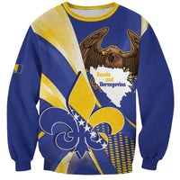 Bosnia and Herzegovina Independence Day Sweatshirt Zlatni Ljiljan Map With Eagle Proud