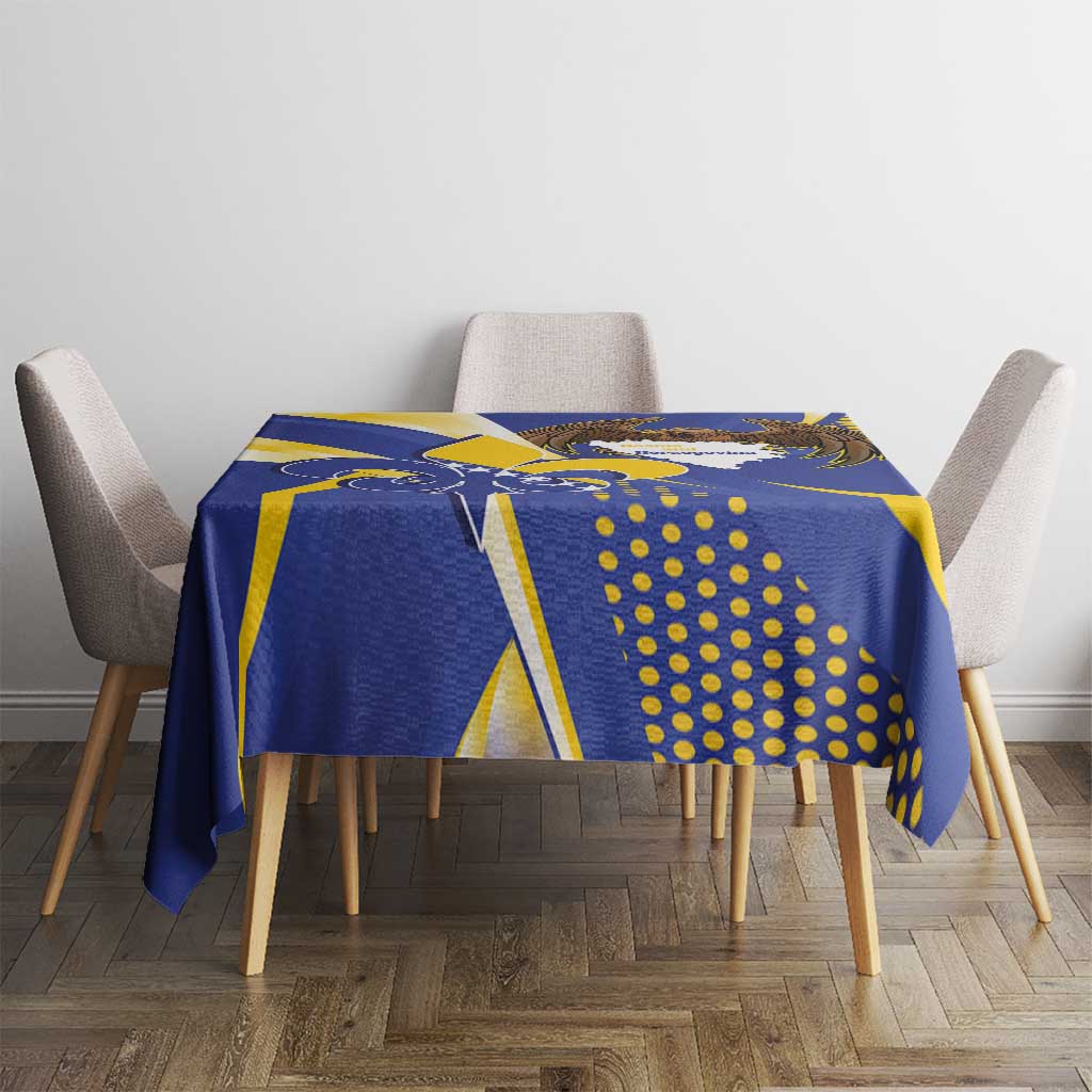 Bosnia and Herzegovina Independence Day Tablecloth Zlatni Ljiljan Map With Eagle Proud