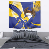 Bosnia and Herzegovina Independence Day Tapestry Zlatni Ljiljan Map With Eagle Proud
