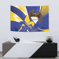 Bosnia and Herzegovina Independence Day Tapestry Zlatni Ljiljan Map With Eagle Proud