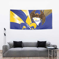 Bosnia and Herzegovina Independence Day Tapestry Zlatni Ljiljan Map With Eagle Proud