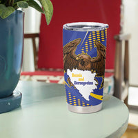 Bosnia and Herzegovina Independence Day Tumbler Cup Zlatni Ljiljan Map With Eagle Proud