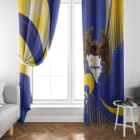 Bosnia and Herzegovina Independence Day Window Curtain Zlatni Ljiljan Map With Eagle Proud