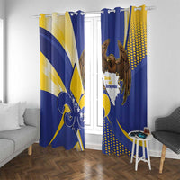 Bosnia and Herzegovina Independence Day Window Curtain Zlatni Ljiljan Map With Eagle Proud
