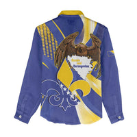 Bosnia and Herzegovina Independence Day Women Casual Shirt Zlatni Ljiljan Map With Eagle Proud