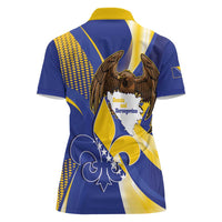 Bosnia and Herzegovina Independence Day Women Polo Shirt Zlatni Ljiljan Map With Eagle Proud